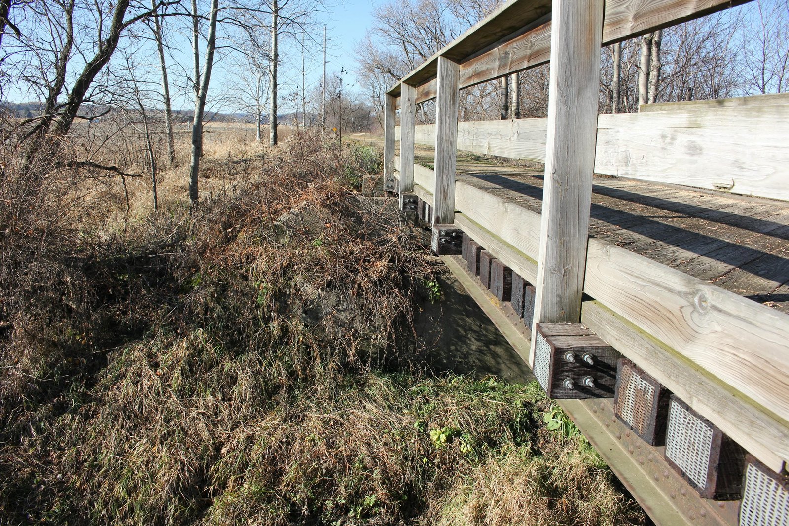 Looking west